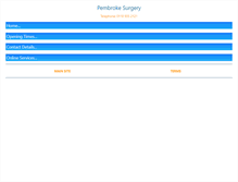 Tablet Screenshot of pembrokesurgery.com